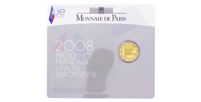 Monnaie, France , 2 Euro, Présidence française de l'Union Européenne, Cupro-nickel, 2008, P16186