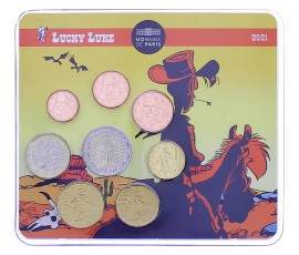 Monnaie de Paris, Série Euro BU - Lucky Luke, 8 pièces, 2021, P16184