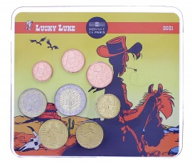Monnaie de Paris, Série Euro BU - Lucky Luke, 8 pièces, 2021, P16185