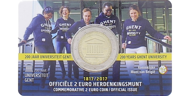 Monnaie, Belgique, 2 Euro - 200 ans de l'université de Gand, cupro-nickel, 2017, P16217