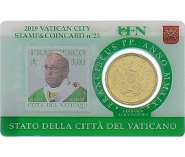 Monnaie, Vatican, 50 centimes Euro - carte N°25, 2019, P16228