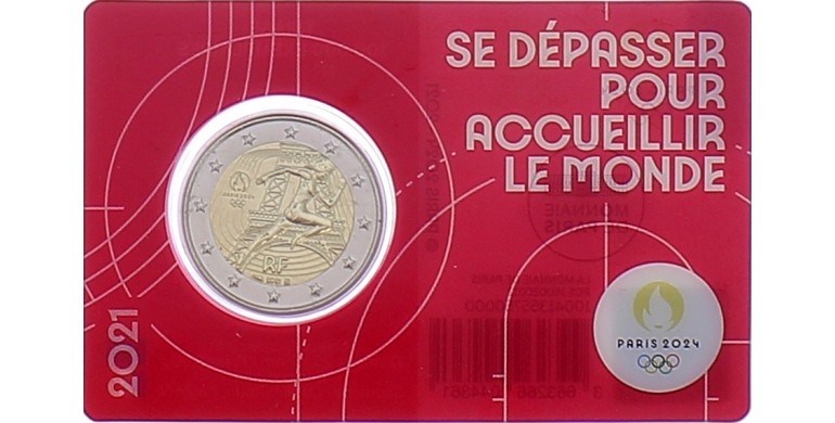 Monnaie de Paris, 2 Euro - Jeux Olympiques de Paris 2024, Cupro-nickel, Pessac, 2021, P16246