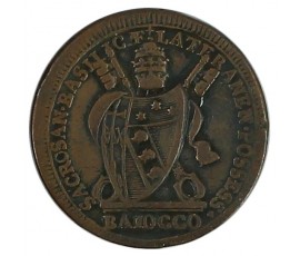 Monnaie, Etats Pontificaux, Baiocco, Pie VII, Cuivre, 1801, Rome (R), P11542