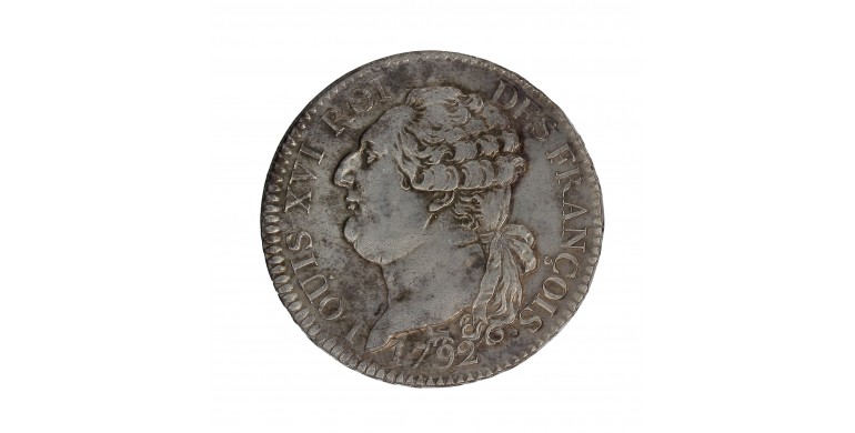 Monnaie, France, 1/2 Ecu de 3 livres François, Louis XVI, Argent, 1792, Paris (A), P15779