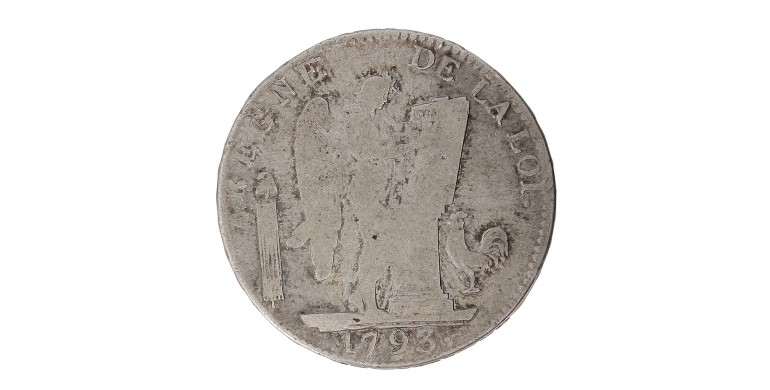 Monnaie, France, Ecu de 6 livres Françoise, Convention, Argent, Lille, P15788