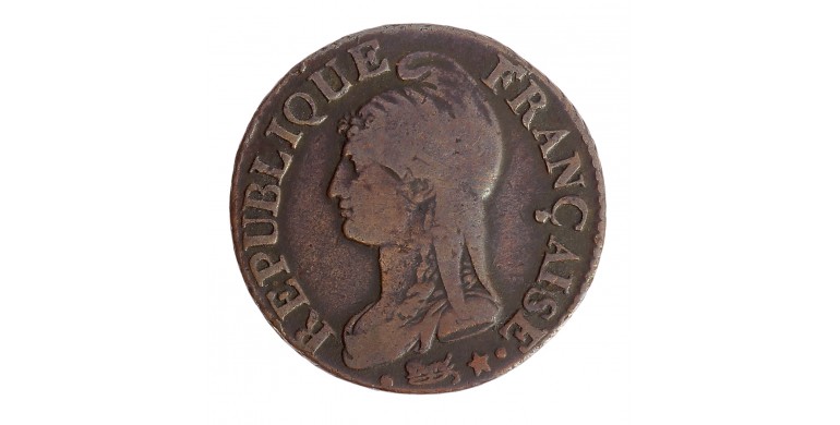Monnaie, France, 5 centimes Dupré, Directoire, Cuivre, AN 7/5, Paris (A), P15801