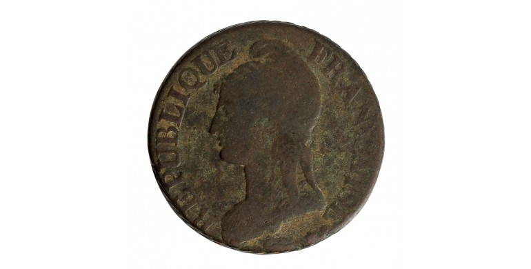 Monnaie, France, 5 centimes Dupré, Directoire, sans date, cuivre, P15802
