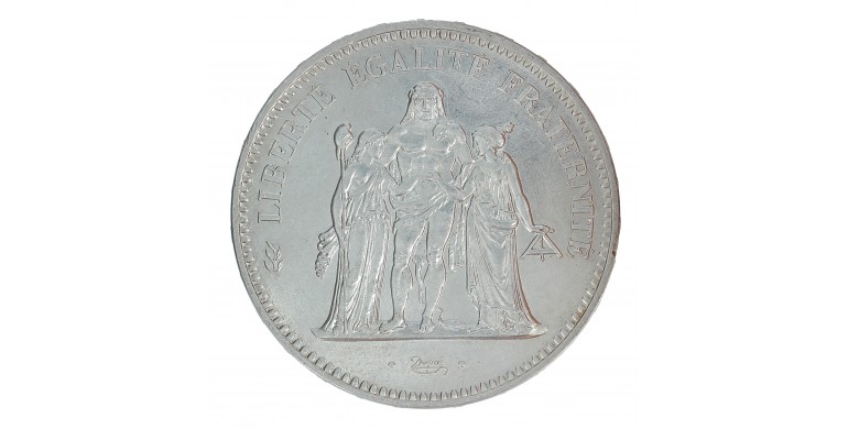 Monnaie, France, 50 Francs Hercule - Avers 20 Francs, Vème République, Argent, 1974, P15798