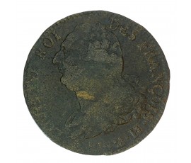 2 Sols François, Louis XVI, Métal de cloche, 1792, La Rochelle (H), P15815