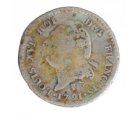 15 Sols, Louis XVI, Argent, 1791, Limoges (I), P15820