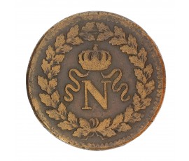 1 Décime, Napoléon Ier, Cuivre, 1814, Strasbourg (BB), P15824