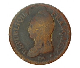 Monnaie, France , Décime Dupré, Convention nationale, Bronze, An 5, Metz (AA), P10507