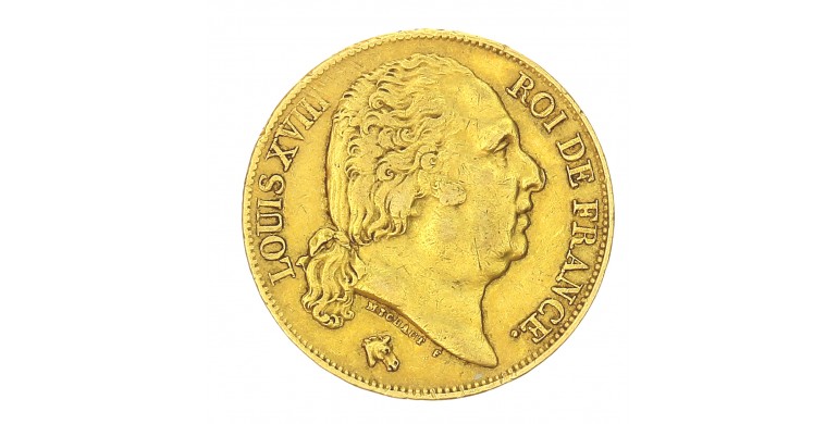 Monnaie, France, 20 Francs, Louis XVIII, Or, 1819, Paris (A), P15875