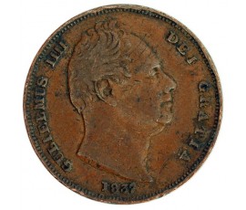 Monnaie, Grande-Bretagne, Farthing, William IV, Cuivre, 1837,, P11565
