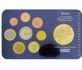 Grèce, Série Euro et médaille Europa, 9 pièces, 2002 à 2006, C10865