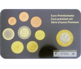 Luxembourg, Série Euro essai/probe 1 euro, 1998, 9 pièces, C10866