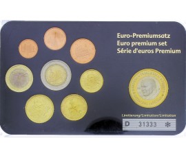 Monaco, Série Euro essai/probe 1 euro, 1999 à 2004, 9 pièces, C10867