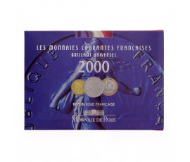 France, Coffret BU Série des monnaies courantes françaises 2000, 10 pièces, C10886