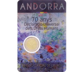 Andorre, 2 Euro BU 70 ans de la déclaration universel des droits de l'Homme, 2018, C10901
