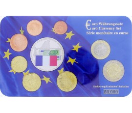 France, Série Euro avec médaille colorisée, 1999 à 2014, 9 pièces, C10906