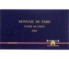 France, Série des monnaies courantes françaises, 1974, 9 pièces, C10911