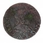 Monnaie, Principauté d'Arches-Charleville, Double Tournois, Charles II de Gonzague, cuivre, 1642, Charleville, P15555