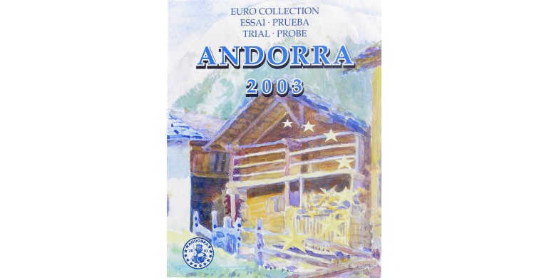 Andorre, Livret prototypes Euro BU, 2003, 8 pièces, C10917