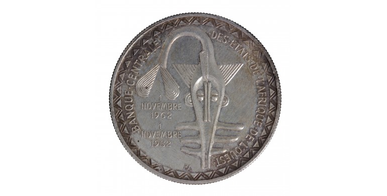 Monnaie, Etats de l'Afrique de l'ouest, 5000 Francs, Argent, 1982, Paris, P15561