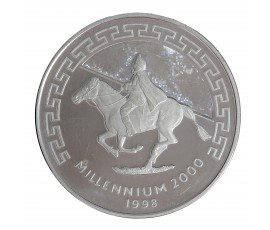 Mongolie, 500 Tugrik, Millenium 2000, Argent, 1998, P15570