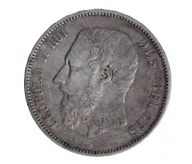 Monnaie, Belgique, 5 Francs, Léopold II, Argent, 1867, P15592