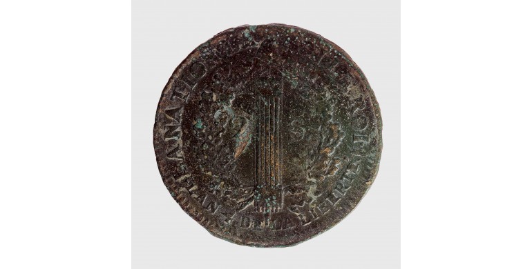 Monnaie, France, 2 sols François, Louis XVI, métal de cloche, 1792, Lille (W), P15628