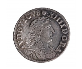 4 Sols, Louis XIV, Argent, 1676, Lyon (D), P15631
