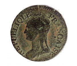 5 centimes Dupré, Ier République, Cuivre, An 5, Rouen (B), P15635