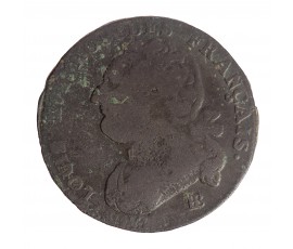 Monnaie, France, 12 Deniers François, Louis XVI, métal de cloche, 1792, Strasbourg (BB), P15636
