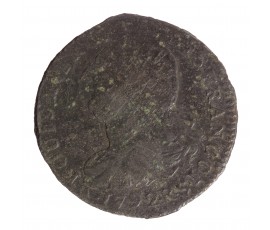 Monnaie, France, 2 Sols François, Louis XVI, Métal de cloche, Orléans, P15640