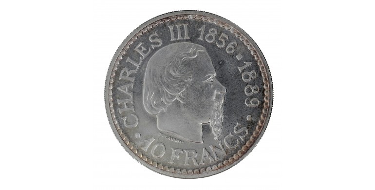 Monnaie, Principauté de Monaco, 10 Francs, Prince Rainier III, argent, 1966, P15645