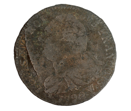 Monnaie, France, 2 Sols François, Louis XVI, Métal de cloche, 1792, Arras (W), P15634