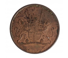 Monnaie, Sainte-Hélène, 1/2 Penny, Compagnie Britannique des Indes Orientales, cuivre, 1821, P15648