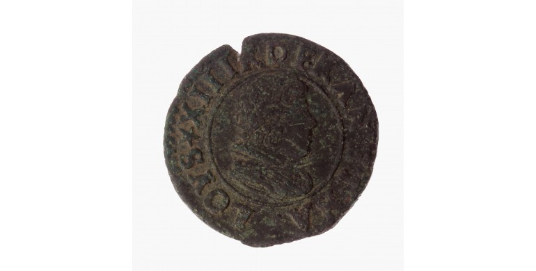 Monnaie, France, Denier Tournois, Louis XIII, cuivre, 1626, Poitiers (G), P15758