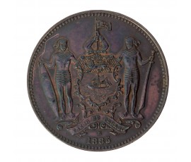 Bornéo du Nord, 1 Cent, Protectorat Britannique, Bronze, 1885, Healton, P15676