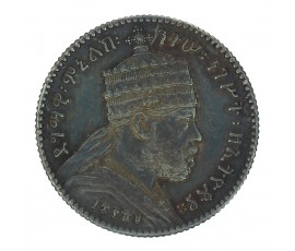 Ethiopie, 1 Gersh, Menelik II, Argent,1889, Paris (A), P15681