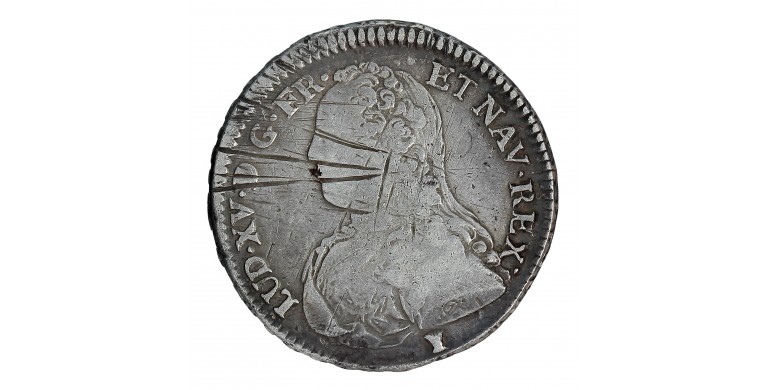 Monnaie, France, Louis XV, 1/2 Ecu aux branches d'olivier, 1732, Argent, Rennes (9), P15928