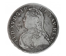 1/2 Ecu aux branches d'olivier, Louis XV, Argent, 1731, Rouen (B),  P15930