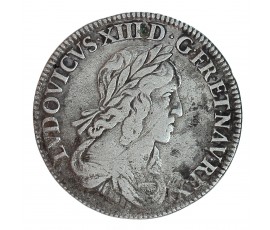 1/4 Ecu au buste drapé et cuirassé,  Louis XIII, Argent, 1742, Paris (A), P15931