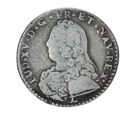 1/10 Ecu aux branches d'olivier, Louis XV, Argent, 1740, Aix (&), P15936