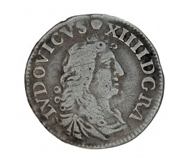 Monnaie, France, Louis XIV, 4 Sols dits "des traitants", argent, 1675, Vimy (D), P15937