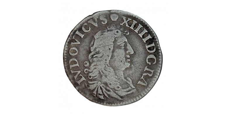 Monnaie, France, Louis XIV, 4 Sols dits "des traitants", argent, 1675, Vimy (D), P15937