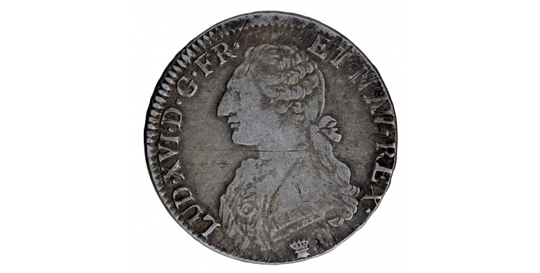 Monnaie, France, Louis XVI, Ecu aux branches d'olivier, argent, 1780, Limoges (I), P15942