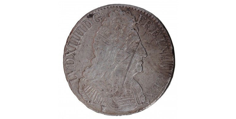 Monnaie, France, Louis XIV, Ecu au trois couronnes, Argent, 1711, Rennes (9), P15946