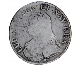 Ecu aux branches d'olivier, Louis XV, Argent,1737, Amiens (X), P15949
